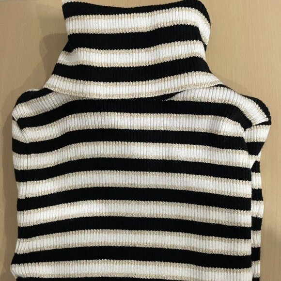 GAP Striped Ribbed Turtleneck Sweater/NWT/XXL - Picture 3 of 13
